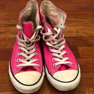 Chuck Taylor All-Star high top shoe hot pink